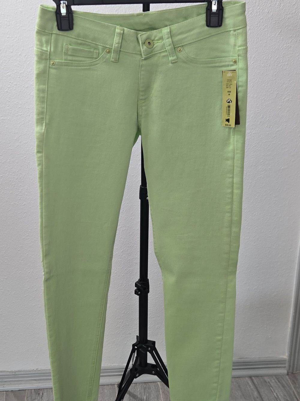 Copper Key Light Green Cropped Slim Jeans